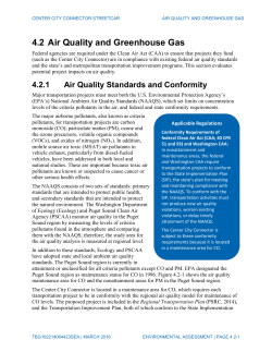 4.2 Air Quality and Greenhouse Gas