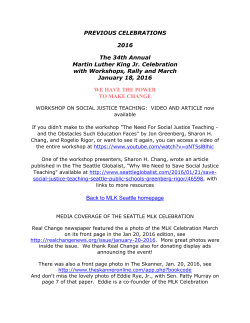 PREVIOUS CELEBRATIONS 2016 The 34th Annual Martin Luther