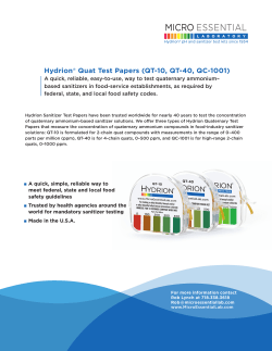 Hydrion&reg; Quat Test Papers (QT-10, QT-40, QC