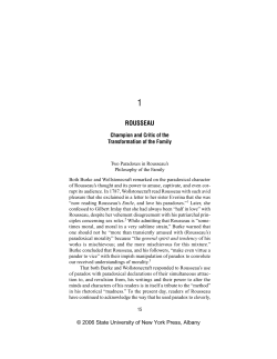 rousseau - SUNY Press