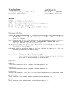 Curriculum Vitae - Vanderbilt College of Arts and Science