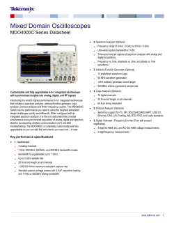 MDO4000C Series Mixed Domain Oscilloscope Datasheet