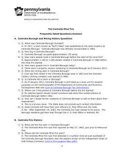 The Centralia Mine Fire Frequently Asked Questions/Answers A