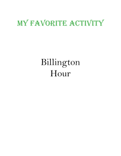 My Favorite Activity Example