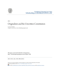 Originalism and the Unwritten Constitution