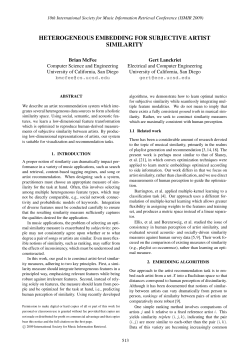 heterogeneous embedding for subjective artist