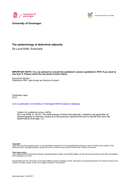 The epidemiology of abdominal adiposity De Lucia Rolfe