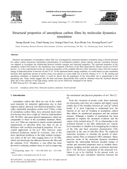 Structural properties of amorphous carbon films by molecular