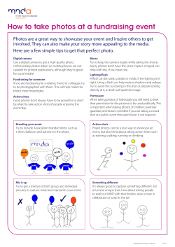 How to take photos at a fundraising event