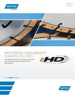 infiltrated high-density diamond blades