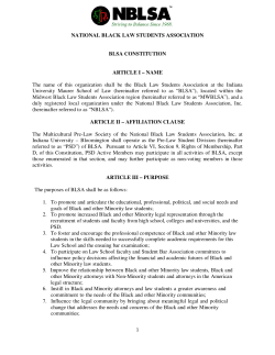 National BLSA Constitution - Maurer School of Law