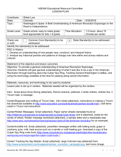 NSDAR Educational Resource Committee LESSON PLAN