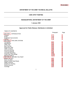 TB 43-0242, CARC Spot Painting - Olive-Drab