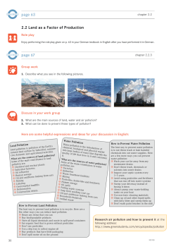 page 63 2.2 Land as a Factor of Production page 67