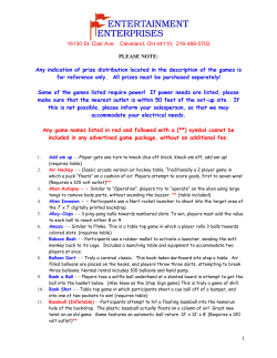 to a detailed list of our Carnival Games