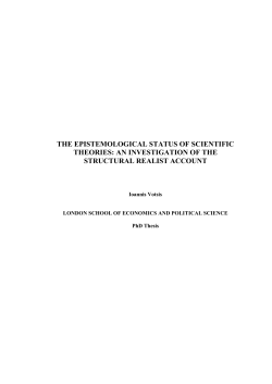 The Epistemological Status of Scientific Theories: An
