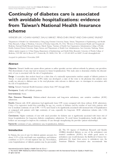 Continuity of diabetes care is associated with avoidable
