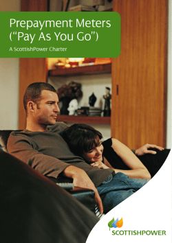 Prepayment Meters (&ldquo;Pay As You Go&rdquo;)