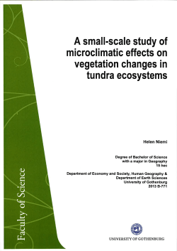 A small-scale study of microclimatic effects on vegetation changes in