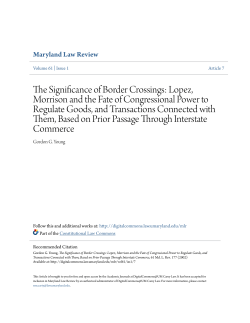 The Significance of Border Crossings: Lopez, Morrison and the Fate