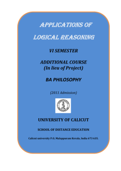 Applications of Logical Reasoning