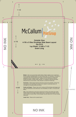1 4-5/8 1-1/2 Outside View 4-7/8 x 5 Disc Envelope Side