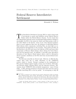 Federal Reserve Interdistrict Settlement