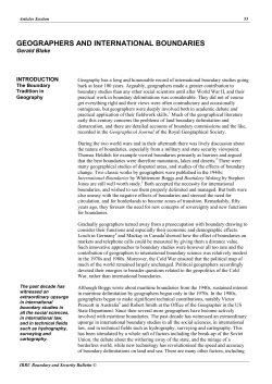 geographers and international boundaries