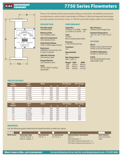 7750 Series Flowmeters