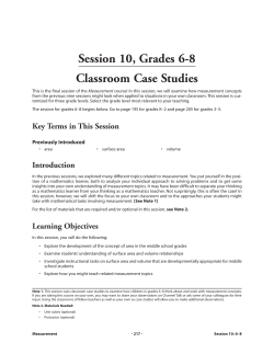 Session 10, Grades 6-8