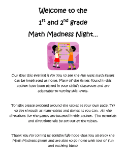 the 1 and 2 grade Math Madness Night&hellip;