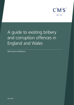 A guide to existing bribery and corruption offences in - Law-Now