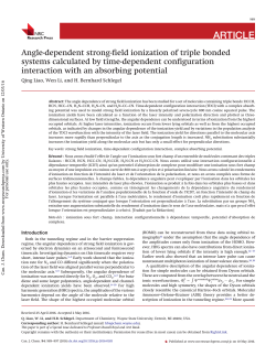 Angle-dependent strong-field ionization of triple bonded systems