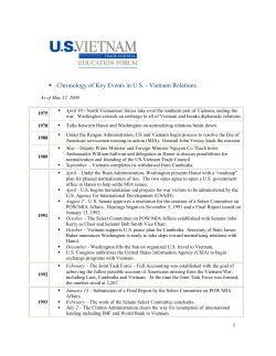 Chronology of Key Events in U.S.