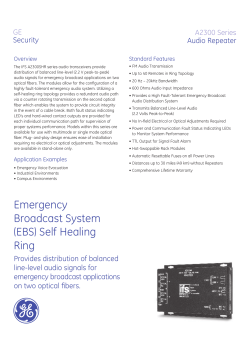 Emergency Broadcast System (EBS) Self Healing Ring