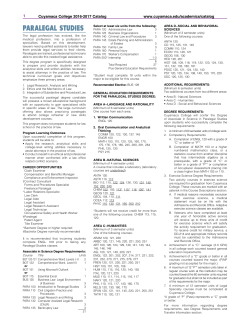 paralegal studies - Cuyamaca College