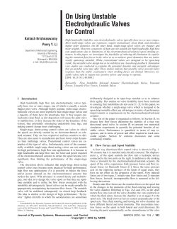 On using unstable hydraulic valves for control