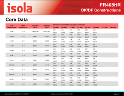 FR408HR Dk/Df Construction Table