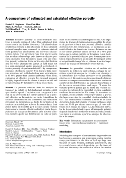 A comparison of estimated and calculated effective porosity