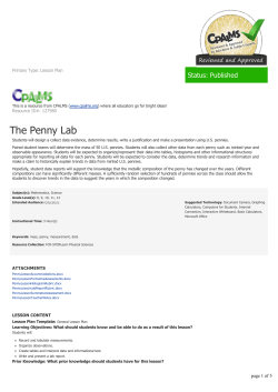 The Penny Lab - | CPALMS.org