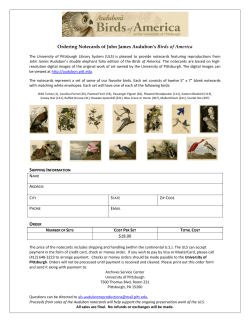 Ordering Notecards of John James Audubon`s Birds of America