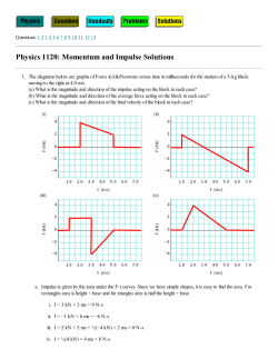 Physics 1120: Momentum and Impulse Solutions
