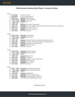 8:15-8:30 Course Check in 8:30-8:45 Course Expectations 8