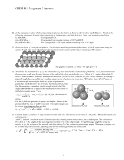 CHEM 481 Assignment 3 Answers