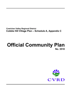 Cobble Hill Village Plan - Cowichan Valley Regional District