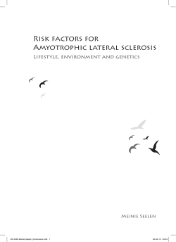 Risk Factors for Amyotrophic Lateral Sclerosis - ALS