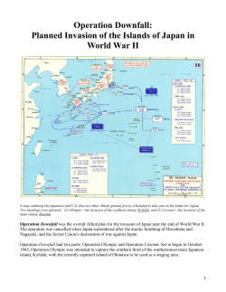 Operation Downfall: Planned Invasion of the Islands of Japan in