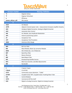 1 1 Acronym / Symbol Meaning / Definition &deg;C Degrees Celsius &deg;F