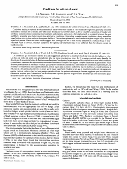 Conditions for soft rot of wood