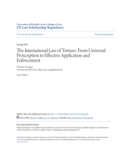 The International Law of Torture